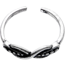 Load image into Gallery viewer, Silver Plated Infinity Braid Toe Ring
