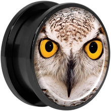 Load image into Gallery viewer, Full Color Owl Black Anodized Screw Fit Plug Set 20mm
