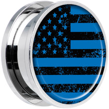 Load image into Gallery viewer, Blue American Flag Steel Screw Fit Plug Set 20mm
