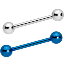 Load image into Gallery viewer, Multi Color Anodized Titanium Barbell Tongue Ring Set of 5
