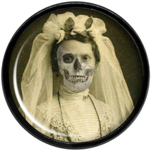 Load image into Gallery viewer, Undead Bride and Groom Halloween Black Anodized Plug Set 5/8
