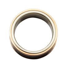 Load image into Gallery viewer, Mens Steel Tri-Tone Hammered Finish Stainless Steel Ring
