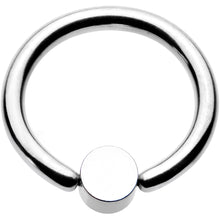 Load image into Gallery viewer, 16G 5/16 White Faux Opal 3mm Disc BCR Captive Ring
