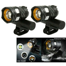 Load image into Gallery viewer, Zoomable LED Bicycle Light Bike Front Lamp Headlight With USB Rechargeable Built-In Battery Bike Light Set USB Rechargeable Powerful LED Bicycle Headlight And Tail Light Combo
