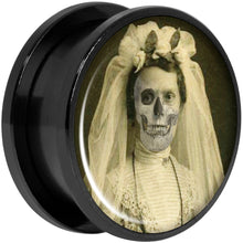 Load image into Gallery viewer, Undead Bride and Groom Halloween Black Anodized Plug Set 20mm
