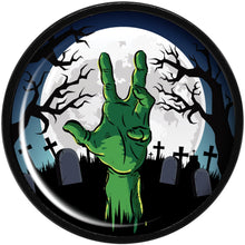 Load image into Gallery viewer, Cemetery Zombie Hand Halloween Black Anodized Plug Set 20mm
