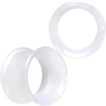 Load image into Gallery viewer, Thin Flexible White Silicone Tunnel Plug Set 6mm to 25mm
