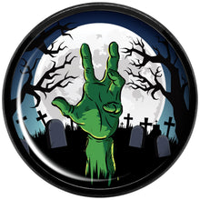 Load image into Gallery viewer, Cemetery Zombie Hand Halloween Black Anodized Plug Set 18mm
