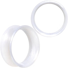Load image into Gallery viewer, Thin Flexible White Silicone Tunnel Plug Set 6mm to 25mm

